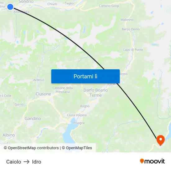 Caiolo to Idro map