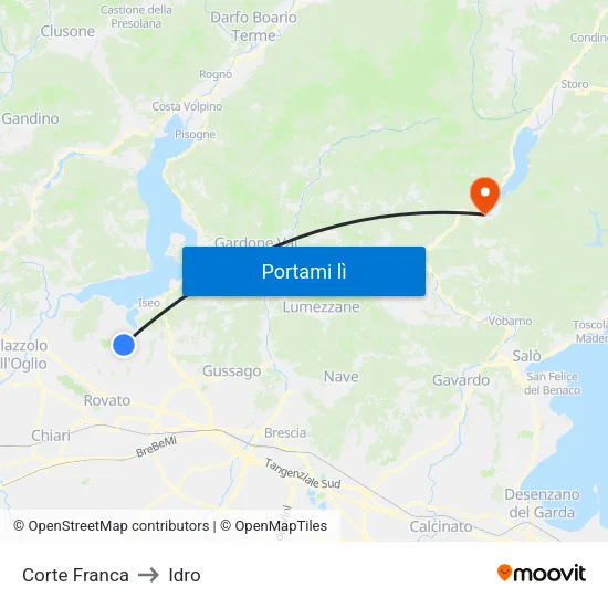 Corte Franca to Idro map