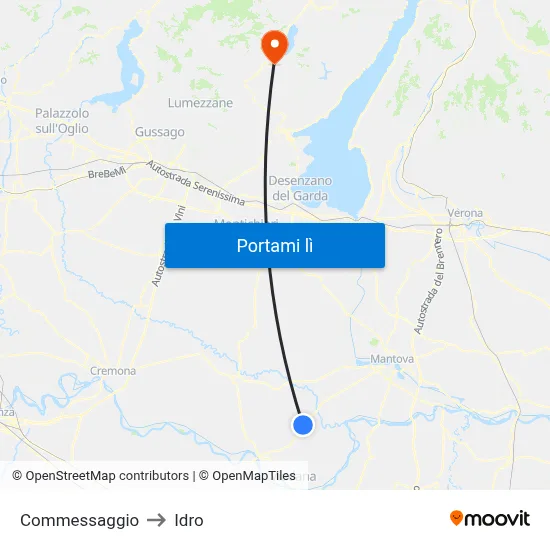 Commessaggio to Idro map