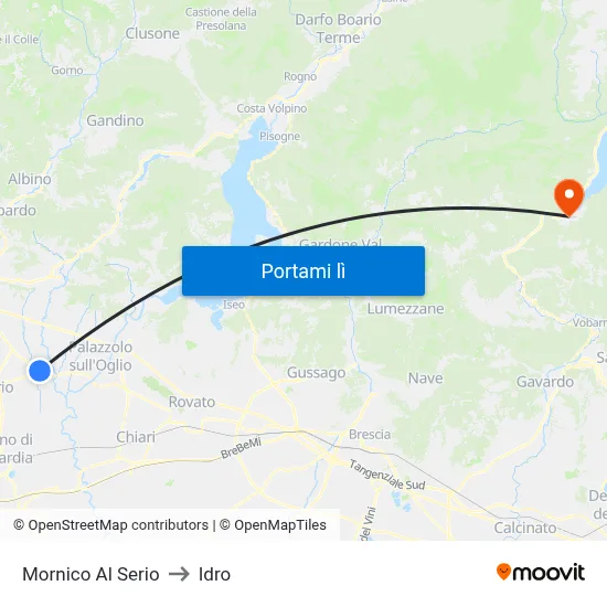 Mornico Al Serio to Idro map