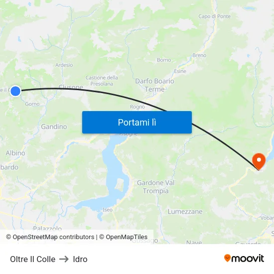 Oltre Il Colle to Idro map