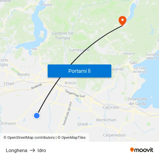 Longhena to Idro map