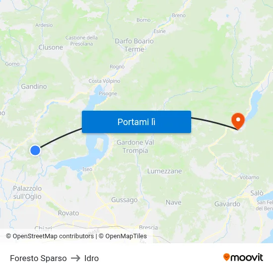 Foresto Sparso to Idro map