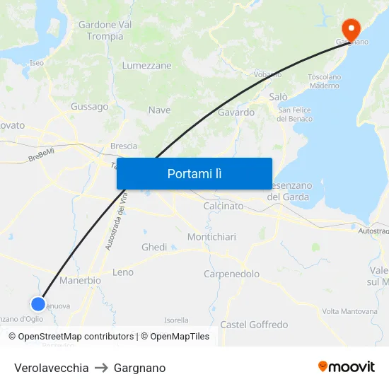 Verolavecchia to Gargnano map