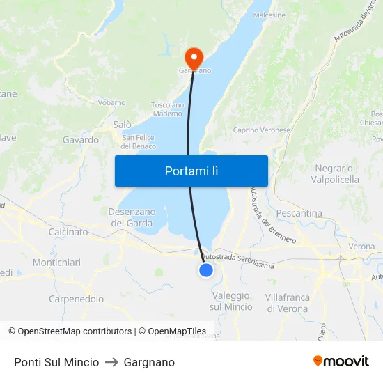 Ponti Sul Mincio to Gargnano map