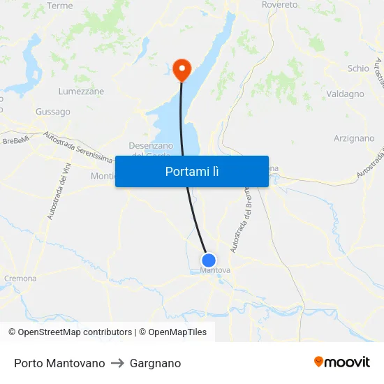 Porto Mantovano to Gargnano map