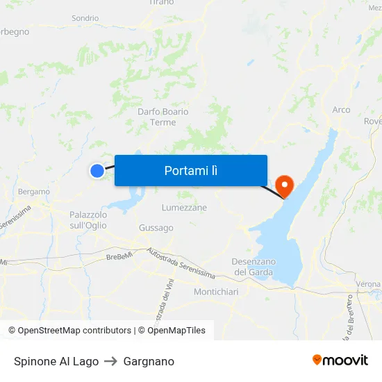 Spinone Al Lago to Gargnano map