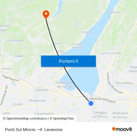 Ponti Sul Mincio to Lavenone map