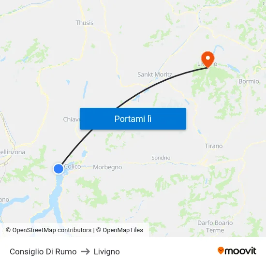 Consiglio Di Rumo to Livigno map