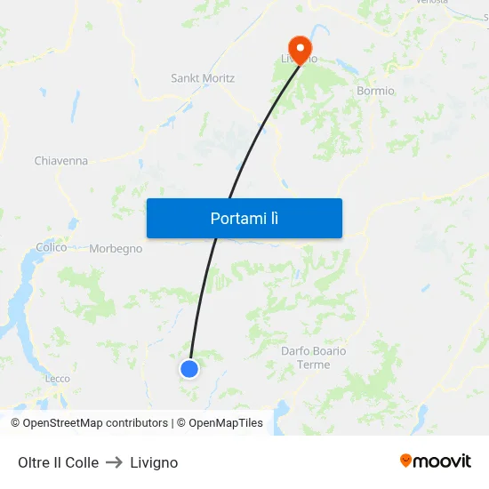 Oltre Il Colle to Livigno map
