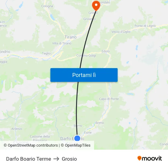 Darfo Boario Terme to Grosio map