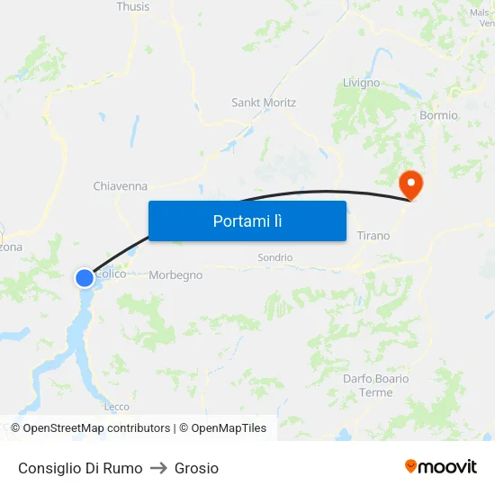 Consiglio Di Rumo to Grosio map