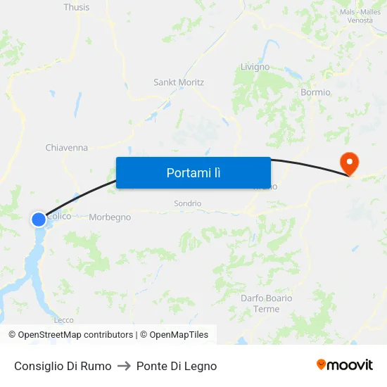 Consiglio Di Rumo to Ponte Di Legno map