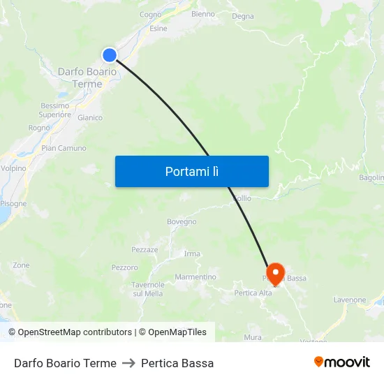 Darfo Boario Terme to Pertica Bassa map