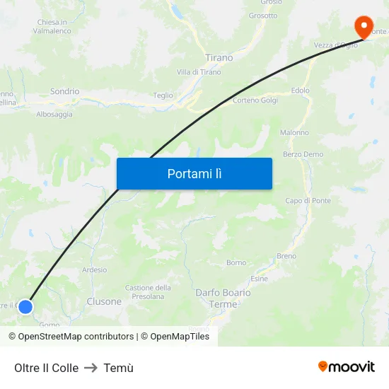 Oltre Il Colle to Temù map