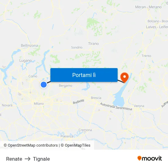 Renate to Tignale map