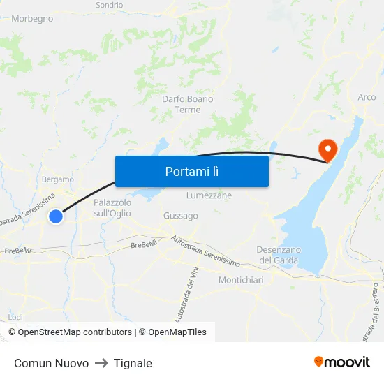Comun Nuovo to Tignale map