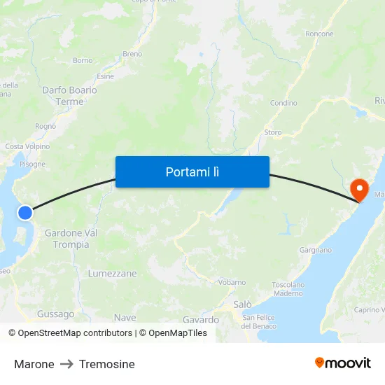Marone to Tremosine map
