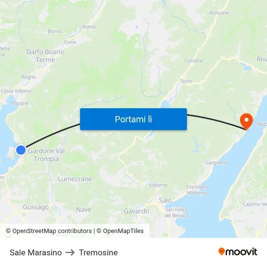 Sale Marasino to Tremosine map
