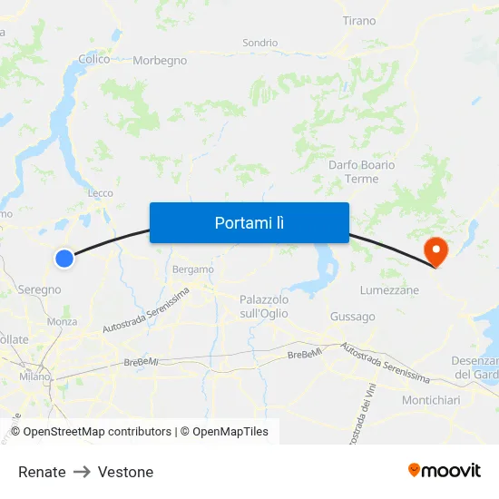 Renate to Vestone map