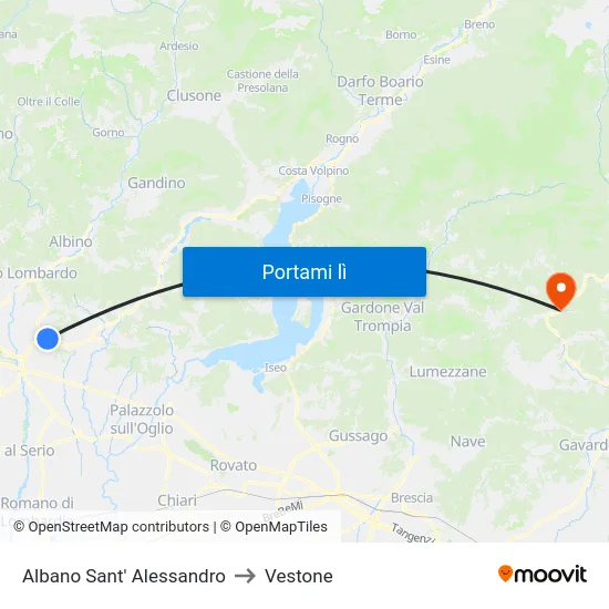 Albano Sant' Alessandro to Vestone map