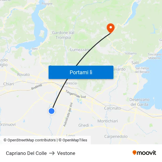 Capriano Del Colle to Vestone map