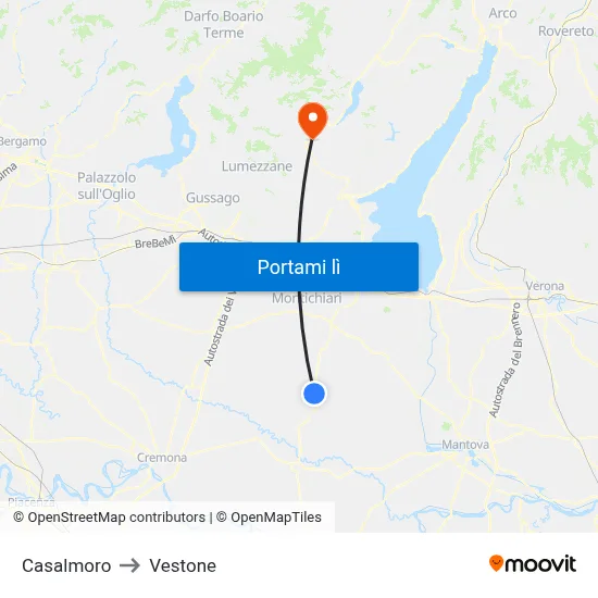 Casalmoro to Vestone map