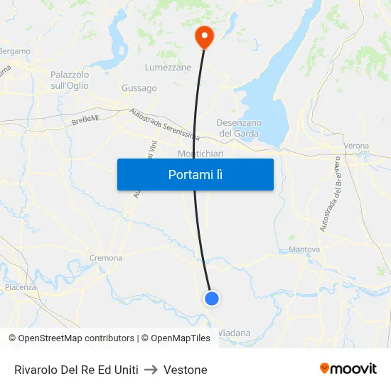 Rivarolo Del Re Ed Uniti to Vestone map