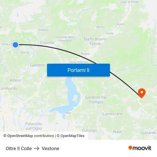 Oltre Il Colle to Vestone map