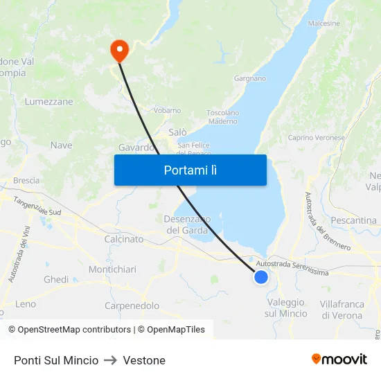 Ponti Sul Mincio to Vestone map