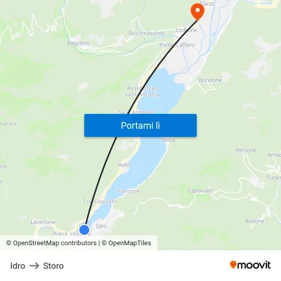 Idro to Storo map
