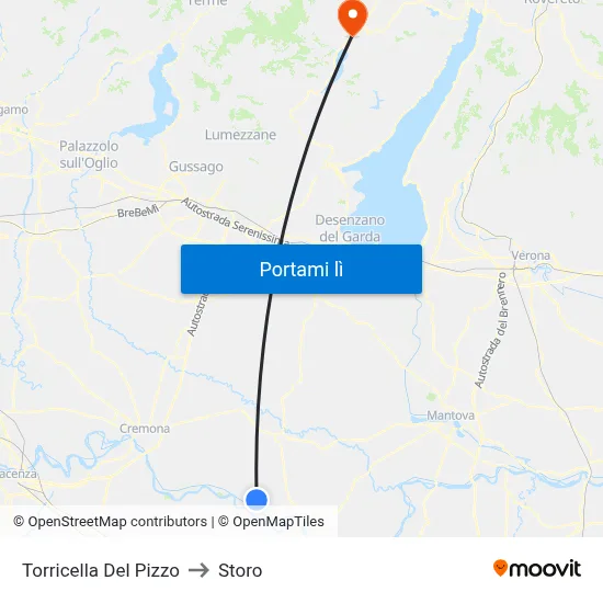 Torricella Del Pizzo to Storo map