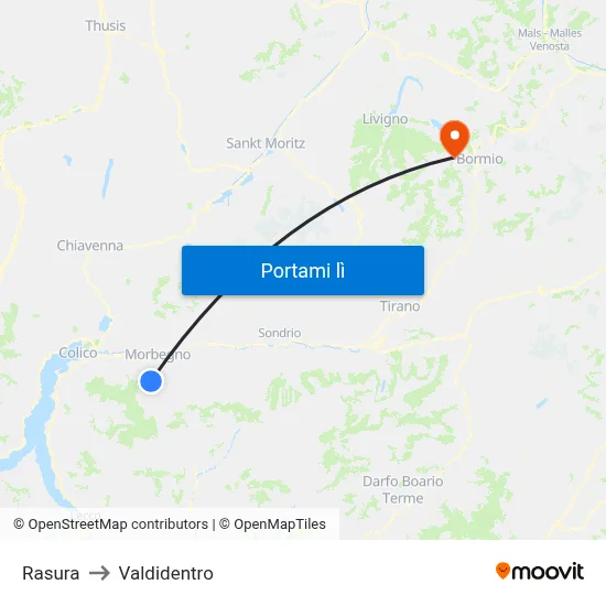 Rasura to Valdidentro map