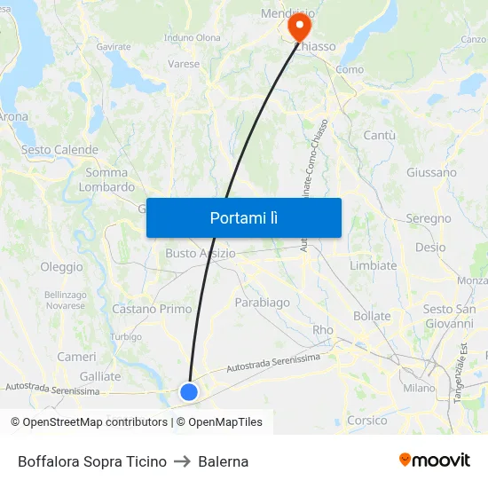 Boffalora Sopra Ticino to Balerna map