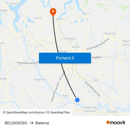 BELGIOIOSO to Balerna map
