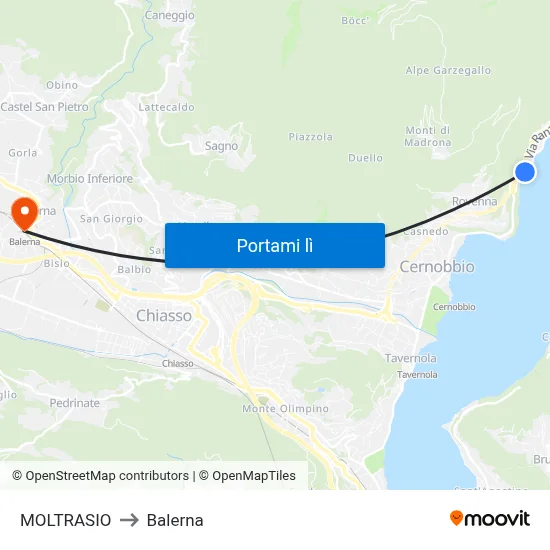 MOLTRASIO to Balerna map