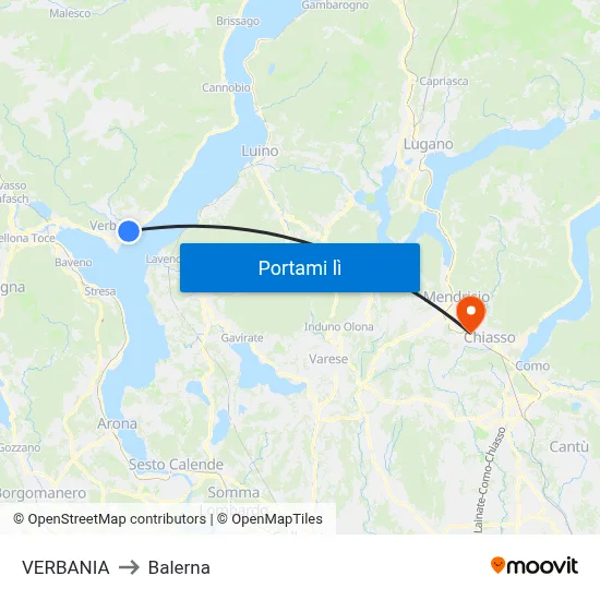 VERBANIA to Balerna map