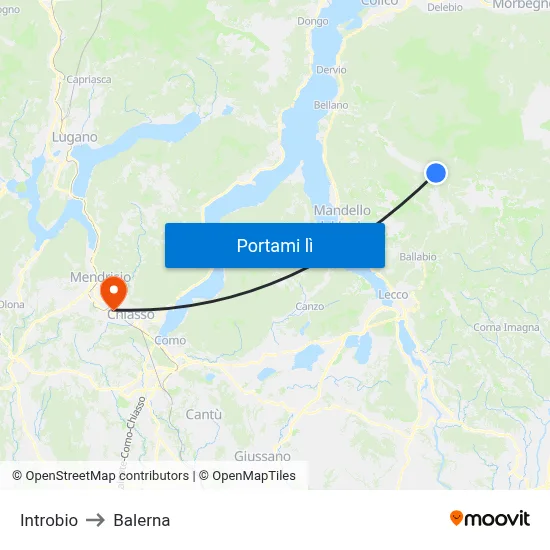 Introbio to Balerna map