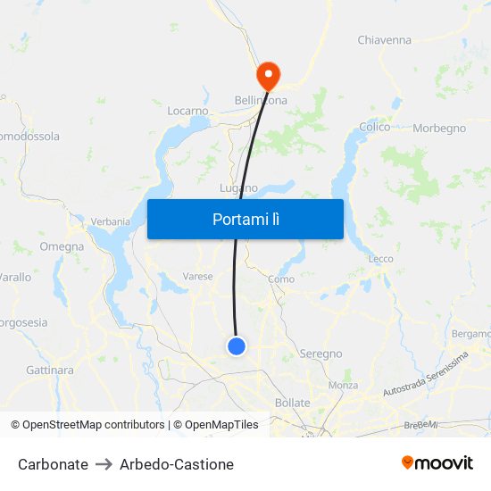 Carbonate to Arbedo-Castione map