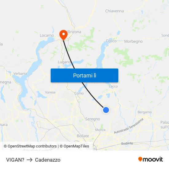 VIGAN? to Cadenazzo map
