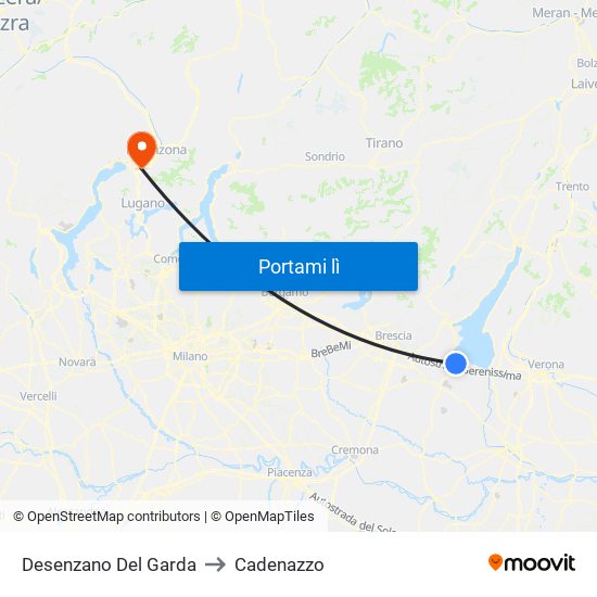 Desenzano Del Garda to Cadenazzo map