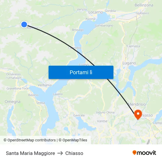 Santa Maria Maggiore to Chiasso map