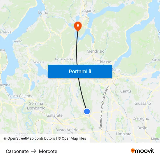Carbonate to Morcote map