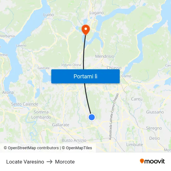 Locate Varesino to Morcote map