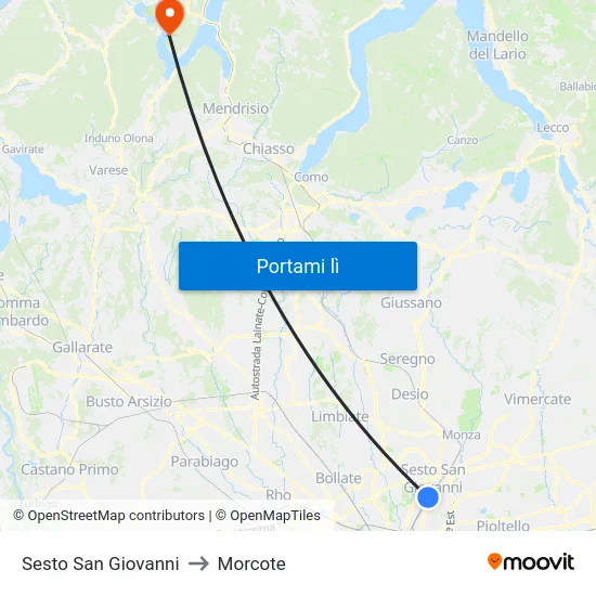 Sesto San Giovanni to Morcote map