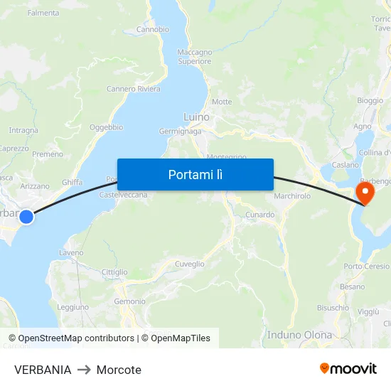 VERBANIA to Morcote map