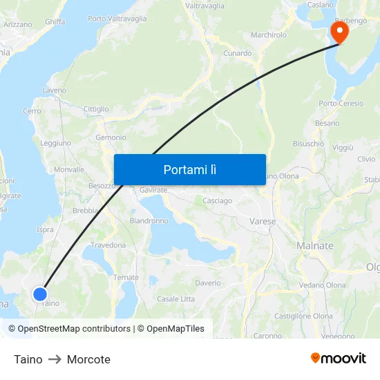 Taino to Morcote map