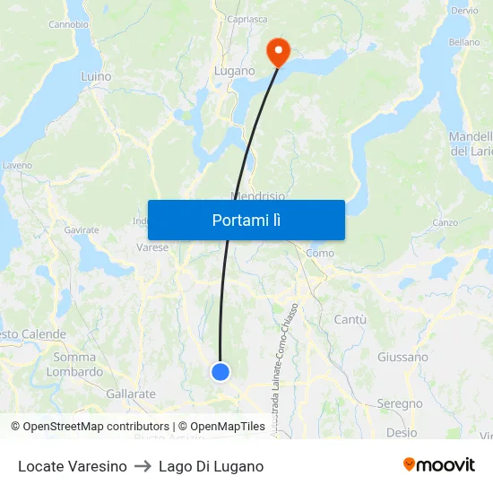 Locate Varesino to Lago Di Lugano map