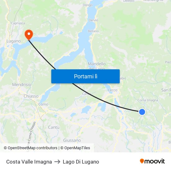 Costa Valle Imagna to Costa Valle Imagna map