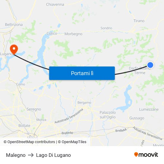 Malegno to Malegno map
